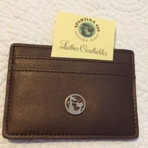 NWOT Spartina 449 Brown Leather Card Holder